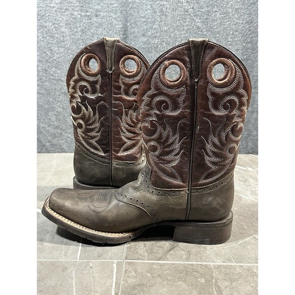 Men\'s CABORCA Western Cowboy Brown Leather Boots Mexico 28.5 US Sz 10